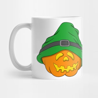 Slouchy Hat Halloween Pumpkin Green Version Mug